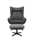 Fever - Sessel und Hocker aus grauschwarzem Kabel - 82x85x106 cm