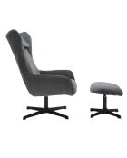 Fever - Sessel und Hocker aus grauschwarzem Kabel - 82x85x106 cm