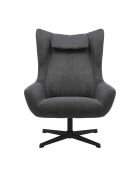 Fever - Sessel und Hocker aus grauschwarzem Kabel - 82x85x106 cm