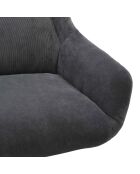 Fever - Sessel und Hocker aus grauschwarzem Kabel - 82x85x106 cm