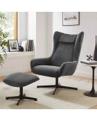 Fever - Sessel und Hocker aus grauschwarzem Kabel - 82x85x106 cm