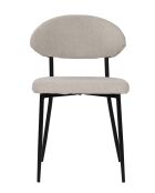 Sit - Lot de 2 chaises Sit&Chairs revêtement beige, pieds noirs mats - 56x53x82cm