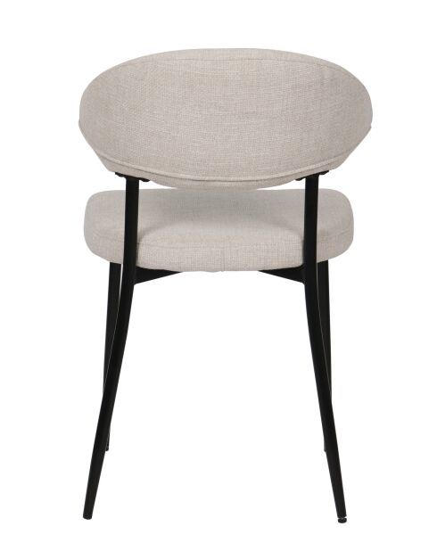 Sit - Lot de 2 chaises Sit&Chairs revêtement beige, pieds noirs mats - 56x53x82cm