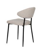 Sit - Lot de 2 chaises Sit&Chairs revêtement beige, pieds noirs mats - 56x53x82cm