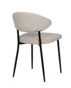 Sit - Lot de 2 chaises Sit&Chairs revêtement beige, pieds noirs mats - 56x53x82cm
