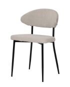 Sit - Lot de 2 chaises Sit&Chairs revêtement beige, pieds noirs mats - 56x53x82cm