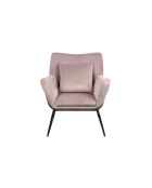 Fever - Poltrona relax con rivestimento in velluto rosa - 68x75x82 cm