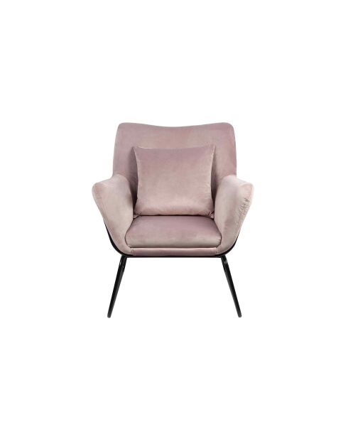 Fever - Poltrona relax con rivestimento in velluto rosa - 68x75x82 cm