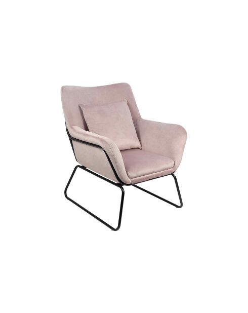 Fever - Poltrona relax con rivestimento in velluto rosa - 68x75x82 cm