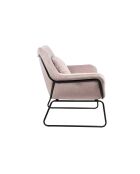 Fever - Poltrona relax con rivestimento in velluto rosa - 68x75x82 cm