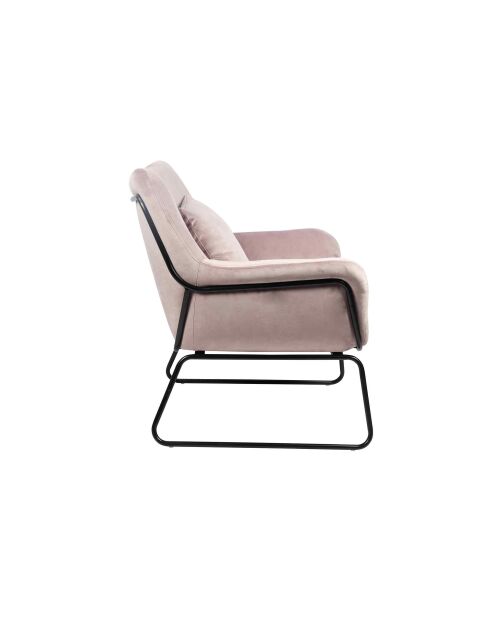 Fever - Poltrona relax con rivestimento in velluto rosa - 68x75x82 cm