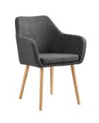 Fever - Fauteuil tissu structurel gris foncé - 62x60x84 cm