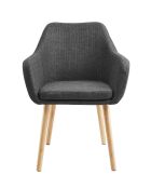 Fever - Fauteuil tissu structurel gris foncé - 62x60x84 cm