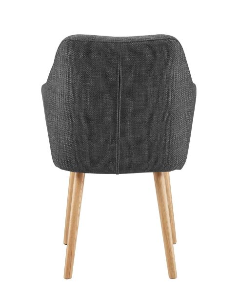 Fever - Fauteuil tissu structurel gris foncé - 62x60x84 cm