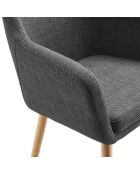 Fever - Fauteuil tissu structurel gris foncé - 62x60x84 cm