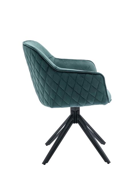 Fever - Poltrona trapuntata a nido d'ape, verde - 59x60x83 cm