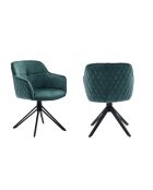 Fever - Poltrona trapuntata a nido d'ape, verde - 59x60x83 cm