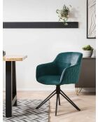 Fever - Poltrona trapuntata a nido d'ape, verde - 59x60x83 cm