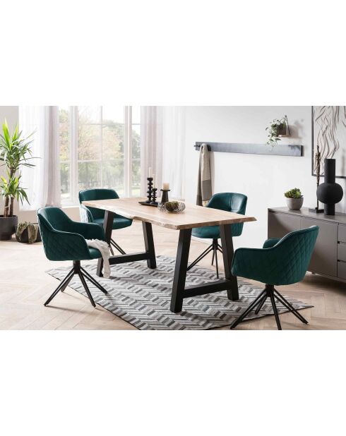 Fever - Poltrona trapuntata a nido d'ape, verde - 59x60x83 cm