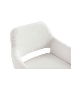 Fever - Poltrona con schienale ritagliato, tessuto riccio, bianco - 63,5x59x82,5 cm