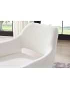 Fever - Poltrona con schienale ritagliato, tessuto riccio, bianco - 63,5x59x82,5 cm