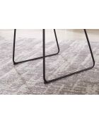 Fever - Poltrona con schienale ritagliato, tessuto riccio, bianco - 63,5x59x82,5 cm