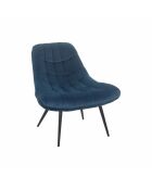 Fever - XXL-Sessel aus samtblauem schwarzem Metall - 76x85,6x85,6 cm