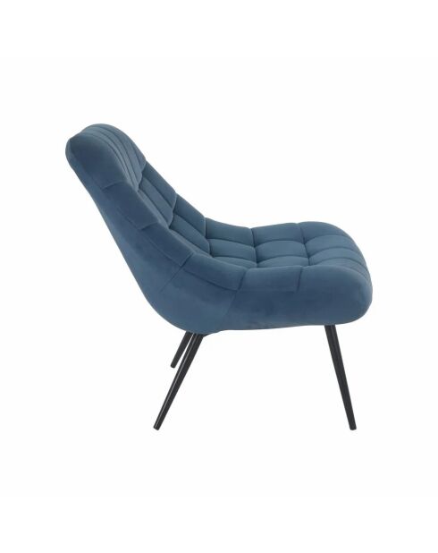 Fever - XXL-Sessel aus samtblauem schwarzem Metall - 76x85,6x85,6 cm