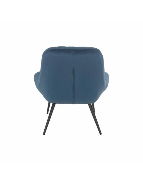 Fever - XXL-Sessel aus samtblauem schwarzem Metall - 76x85,6x85,6 cm