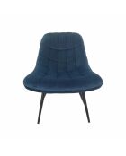 Fever - XXL-Sessel aus samtblauem schwarzem Metall - 76x85,6x85,6 cm