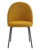 Sit — Set aus 2 Taylor-Stühlen mit senfgoldenem Bezug, schwarzen Beinen — 49,5 x 47,5 x 84 cm