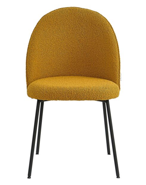 Sit — Set aus 2 Taylor-Stühlen mit senfgoldenem Bezug, schwarzen Beinen — 49,5 x 47,5 x 84 cm