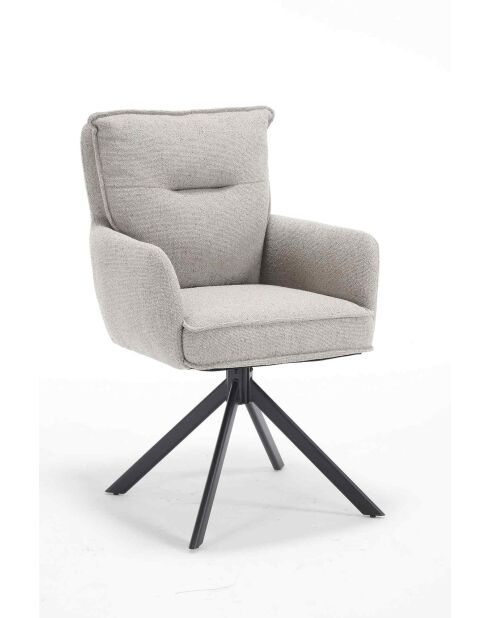 Fever - Fauteuil tissu structurel gris - 60x67x93 cm