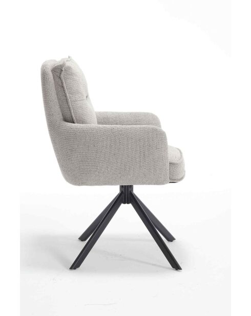 Fever - Fauteuil tissu structurel gris - 60x67x93 cm