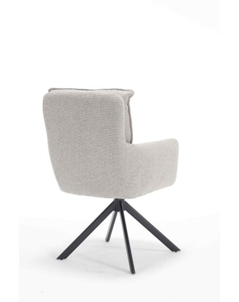 Fever - Fauteuil tissu structurel gris - 60x67x93 cm