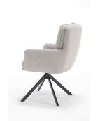 Fever - Fauteuil tissu structurel gris - 60x67x93 cm