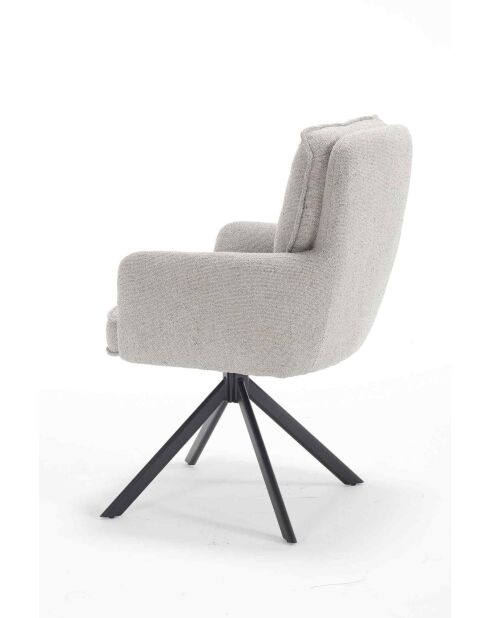 Fever - Fauteuil tissu structurel gris - 60x67x93 cm