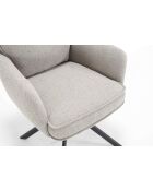 Fever - Fauteuil tissu structurel gris - 60x67x93 cm