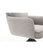 Fever - Fauteuil tissu structurel gris - 60x67x93 cm