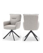 Fever - Fauteuil tissu structurel gris - 60x67x93 cm