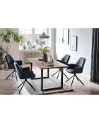 Fever - Set aus 2 dunkelblauen Sesseln mit 360°-Drehfunktion - 59x63x89 cm