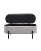 Fever - Bettbank mit Stauraumfunktion taupe - 110x40x44 cm