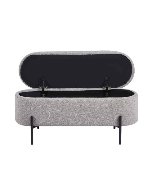 Fever - Bettbank mit Stauraumfunktion taupe - 110x40x44 cm