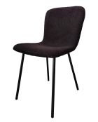 Fever - Lot de 4 chaises look bouclées noires - 44x52x79 cm