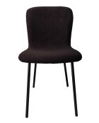 Fever - Lot de 4 chaises look bouclées noires - 44x52x79 cm
