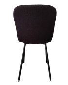 Fever - Lot de 4 chaises look bouclées noires - 44x52x79 cm