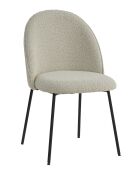 Sit - Lot de 2 chaises Taylor couverture gris-beige, pieds noirs - 49,5x47,5x84cm