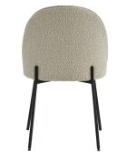 Sit - Lot de 2 chaises Taylor couverture gris-beige, pieds noirs - 49,5x47,5x84cm