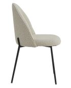 Sit - Lot de 2 chaises Taylor couverture gris-beige, pieds noirs - 49,5x47,5x84cm