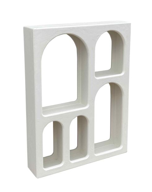 Sit - Étagère murale Holvik blanc naturel - 60x14x80cm